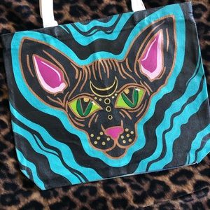 Egyptian Madness Hand Painted Reusable Canvas Tote
